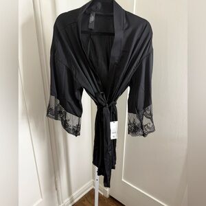 Bluebella Black Sheer Lace Robe